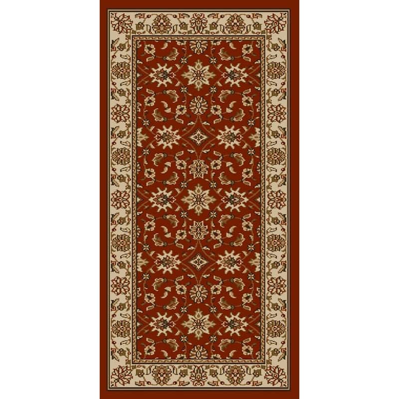 Admire Home Living Amalfi Traditional Floral Sarouk Pattern Area Rug