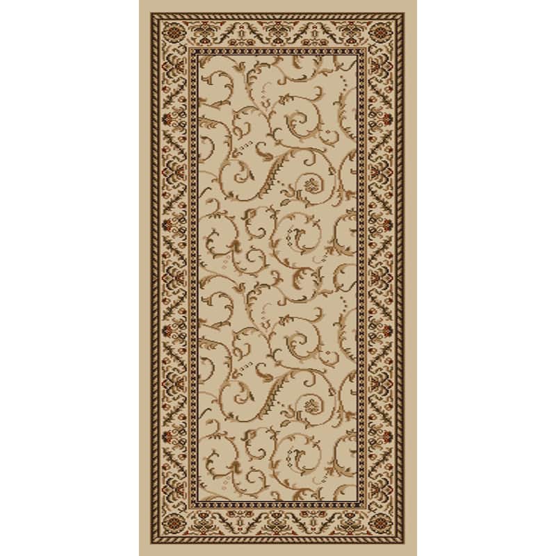Admire Home Living Amalfi Transitional Scroll Pattern Area Rug