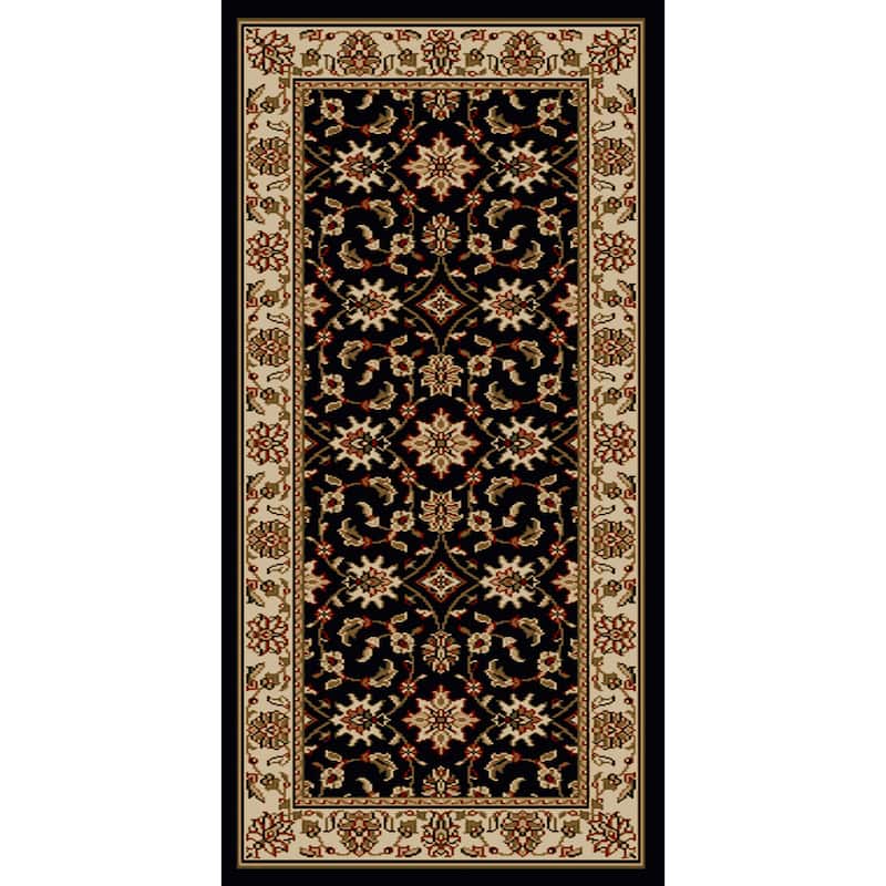 Admire Home Living Amalfi Traditional Floral Sarouk Pattern Area Rug