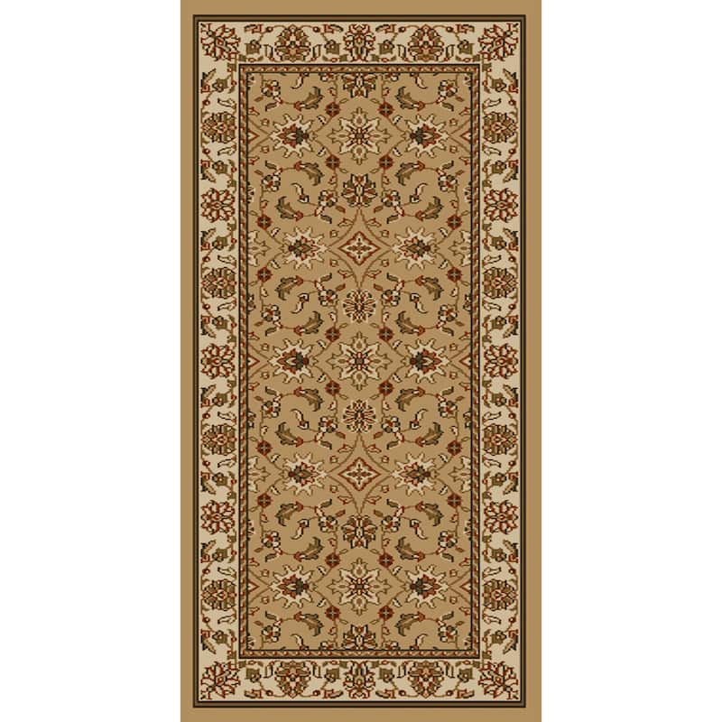Admire Home Living Amalfi Traditional Floral Sarouk Pattern Area Rug