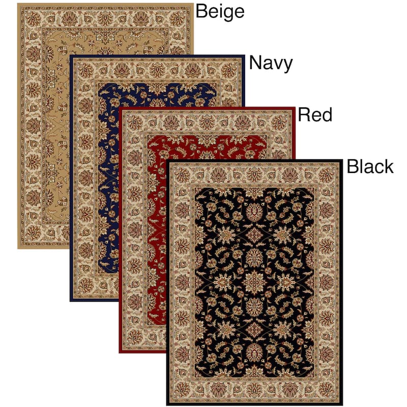 Admire Home Living Amalfi Traditional Floral Sarouk Pattern Area Rug