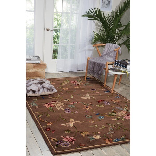 Nourison Hand-tufted Julian Mushroom Wool Rug (8' x 11')
