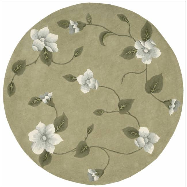 Nourison Julian Hand-tufted Area Rug - 8' Round - Light Gold