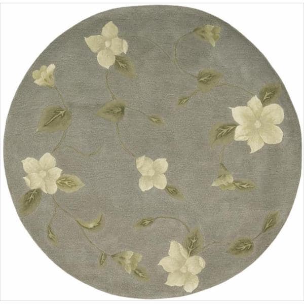 slide 2 of 13, Nourison Julian Hand-tufted Area Rug 6' Round - Grey - Round