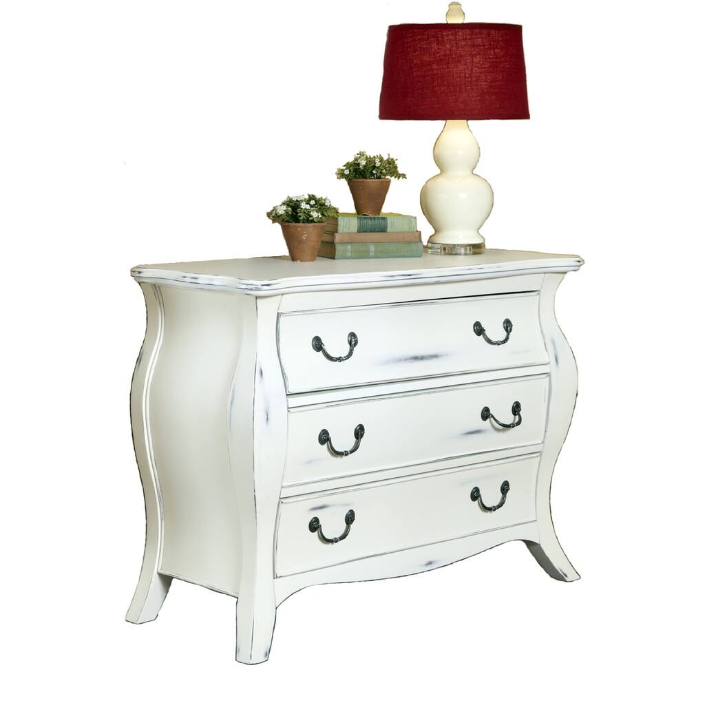 The Regency White Bombe Chest by Home Styles