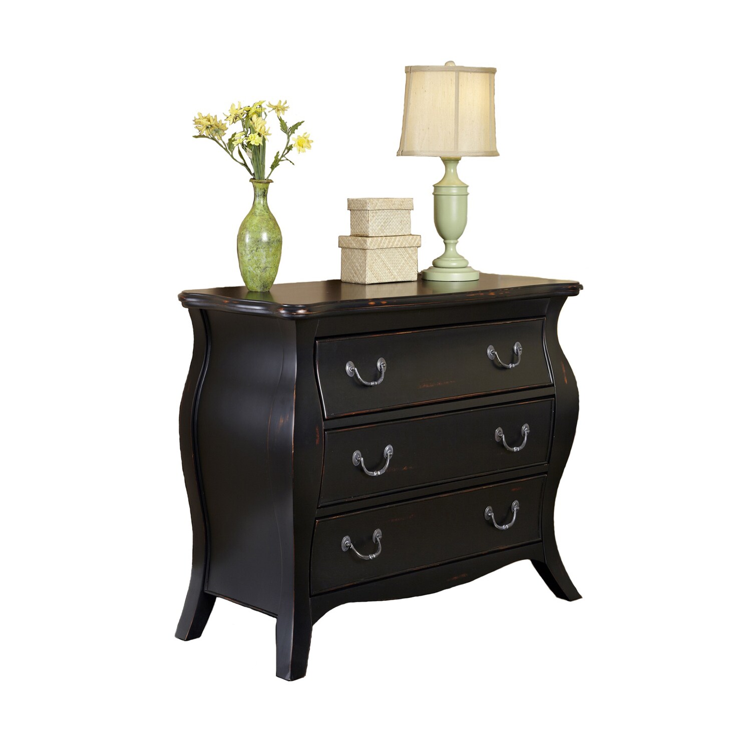 Shop The Regency Black Bombe Chest By Home Styles Free Shipping