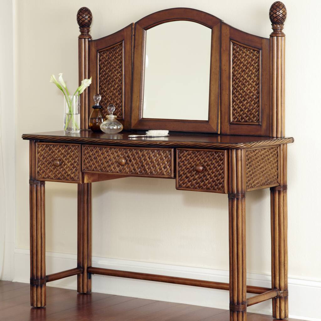 Marco Island Refined Cinnamon Vanity and Mirror by Home Styles