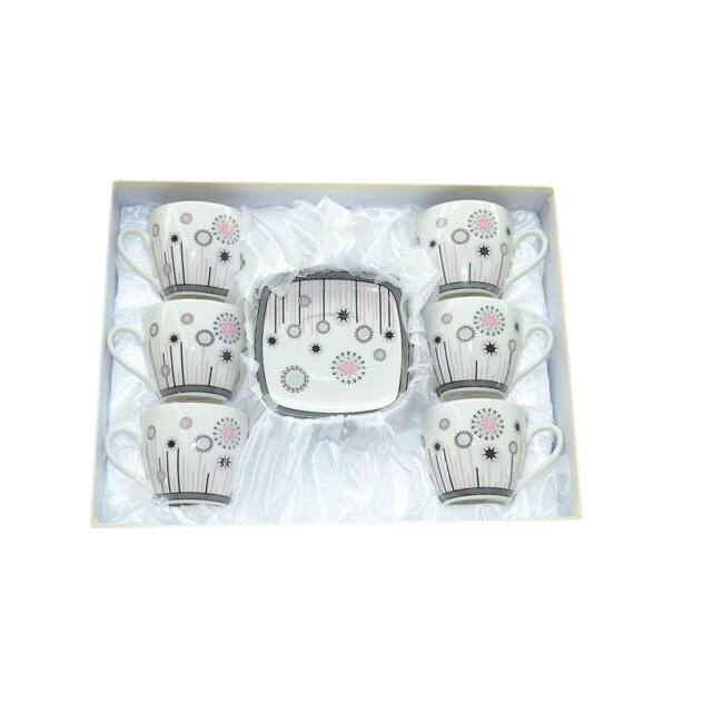 Fabulous Three Star Pink Decorative Coffee Set