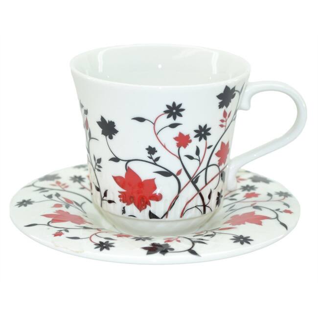 Fabulous Three Star Red Decorative Coffee Set