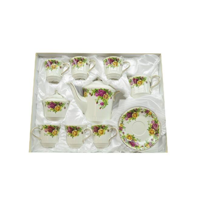 Fabulous Three Star 15-piece Rose Decorative Tea Set
