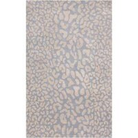 Hand Tufted Pale Blue Leopard Lille Animal Print Wool Area Rug 2 X Hand Tufted Pale Blue Leopard Bordeaux Animal Print Wool Area Rug 2 X