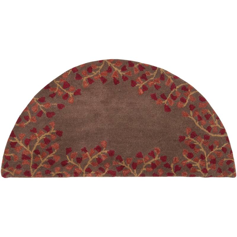 Rome Hand Tufted Floral Border Area Rug