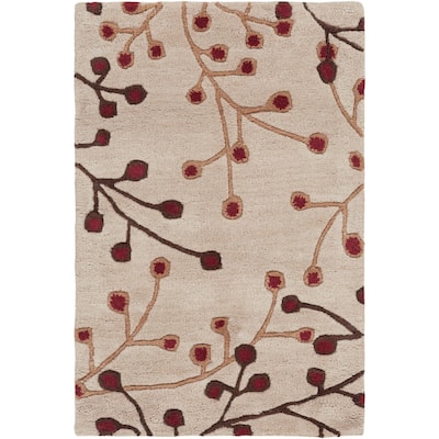 Sakura Handmade Transitional Floral Wool Area Rug