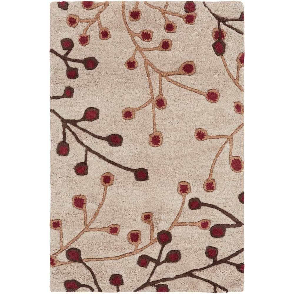 Sakura Handmade Transitional Floral Wool Area Rug