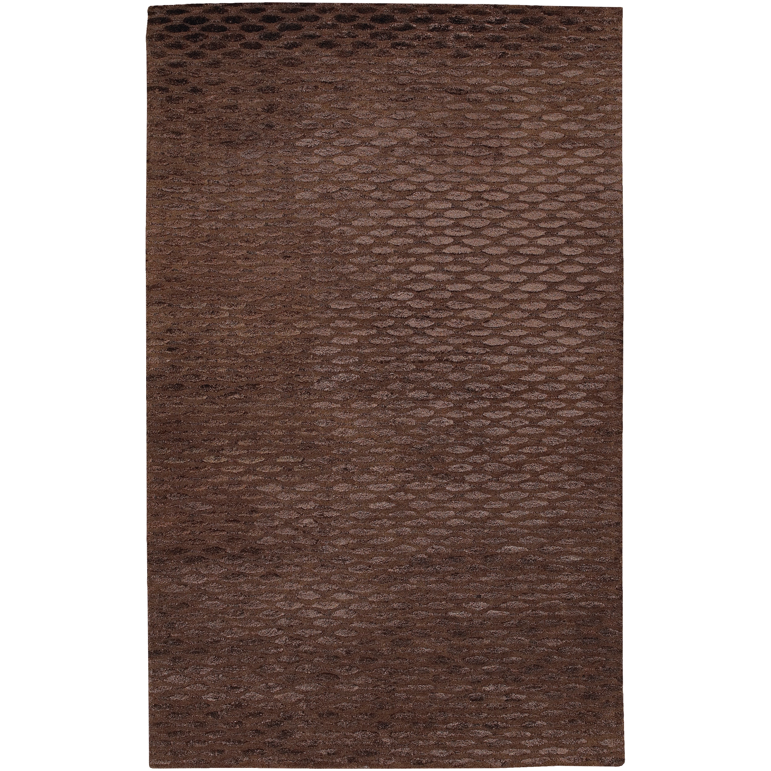 Hand tufted Solid Brown Arcadia Wool Rug (2 X 3)