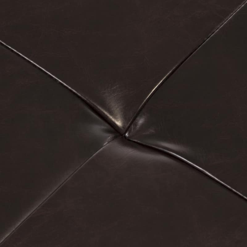 Maxwell Brown Bonded Leather Double Tray Ottoman by Christopher Knight Home