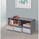 preview thumbnail 34 of 43, Badger Basket Shelf Storage Cubby with Removable Baskets Gray/White Baskets