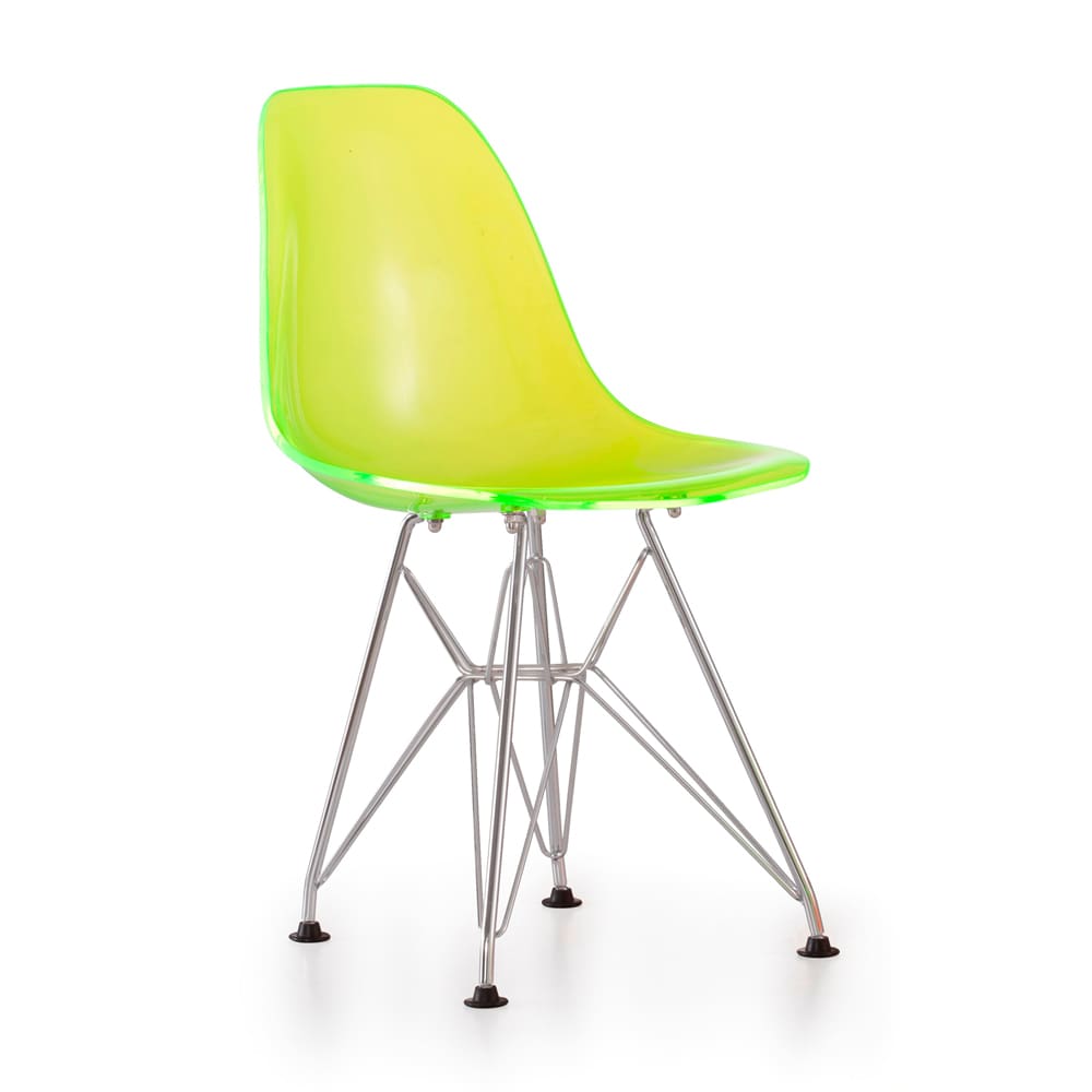 transparent green chair