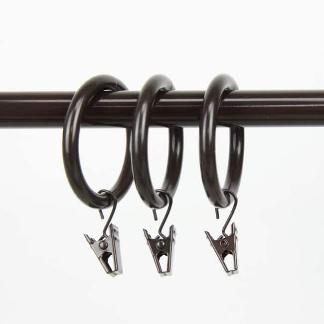 InStyleDesign Heavy Duty 1.5 inch Cocoa Curtain Rings (Pack of 10) - n/a