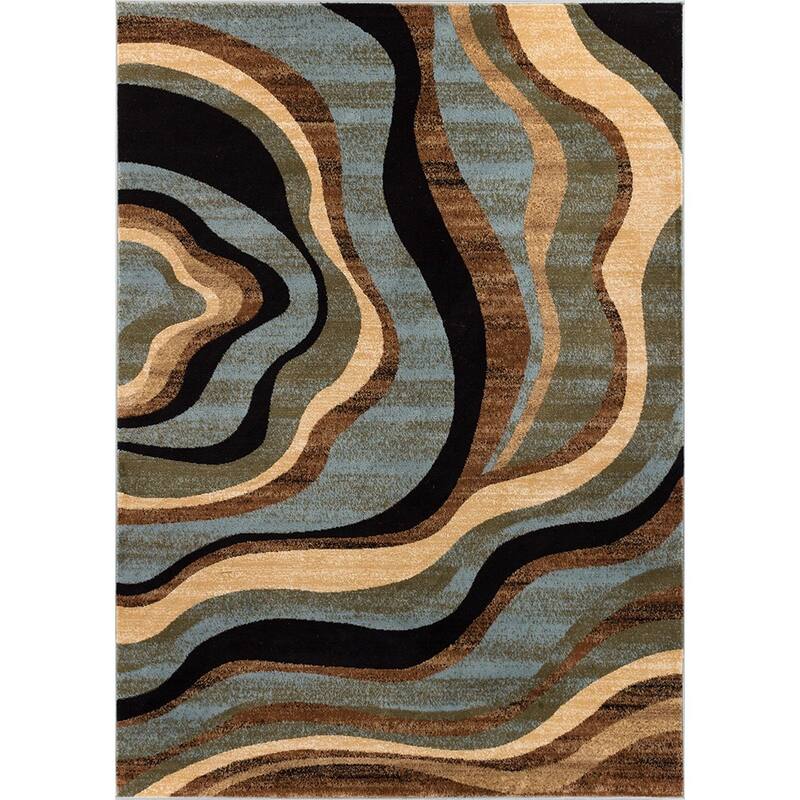 Well Woven Waves Contemporary Tone & Tone Area Rug - 9'3 x 12'6