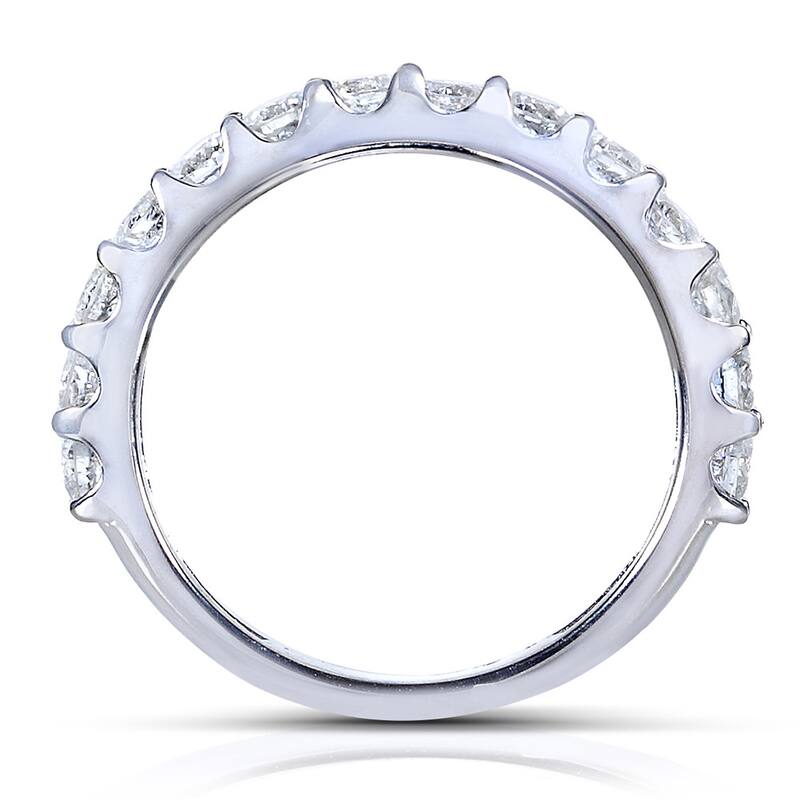 Annello by Kobelli 14k Gold 1ct TDW Diamond Semi-eternity Wedding Band