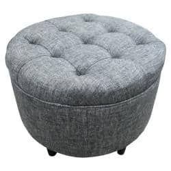 Sole Designs Round Button Tufted Ottoman