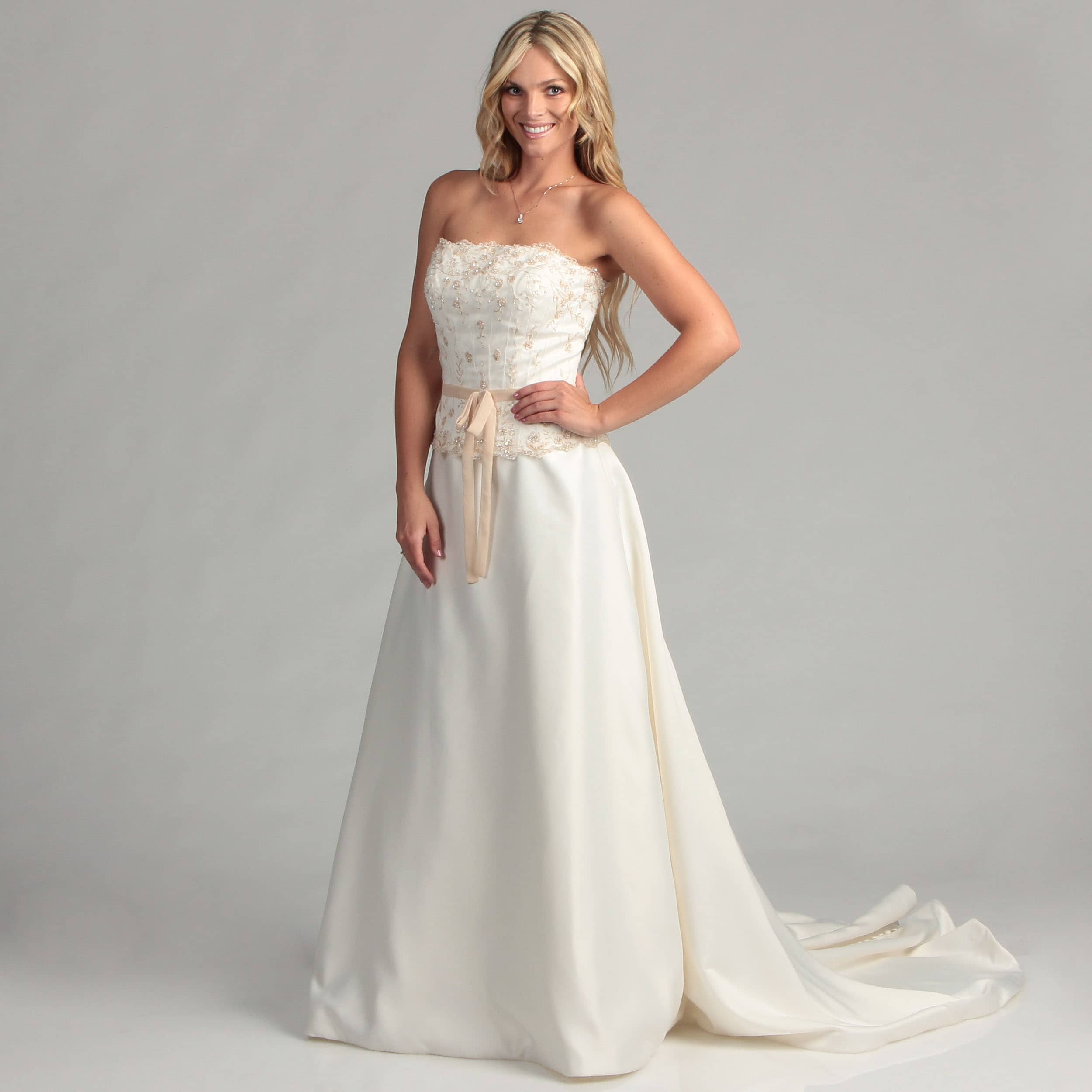 Eden Bridals Womens Ivory Strapless Bridal Dress Today $779.99 Earn
