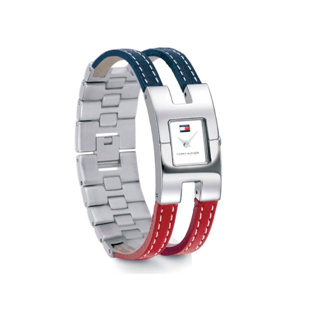 tommy hilfiger ladies watch red and blue strap
