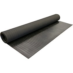 Wide Rib Corrugated Rubber Floor Mat - 3mmx4ftx16ft Roll - 4' x 16'