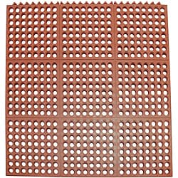 Rubber-Cal Ramp-Cleat Non-Slip Outdoor Rubber Mats - 1/8 in x 3