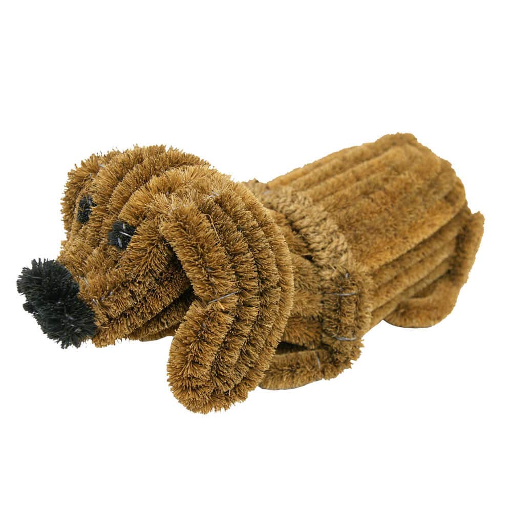 Rubber-Cal "Doggie Coir Boot Scraper Doormat, 5 by 9 by 18-Inch