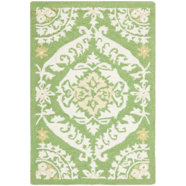 Safavieh Hand-hooked Chelsea Heritage Green Wool Rug - 1'8 x 2'6