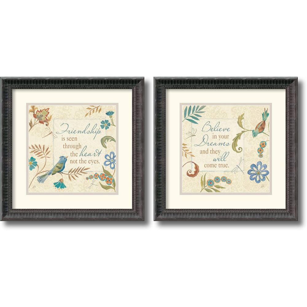 Daphne Brissonnet 'Pop Garden Quote' Framed Art Print Set