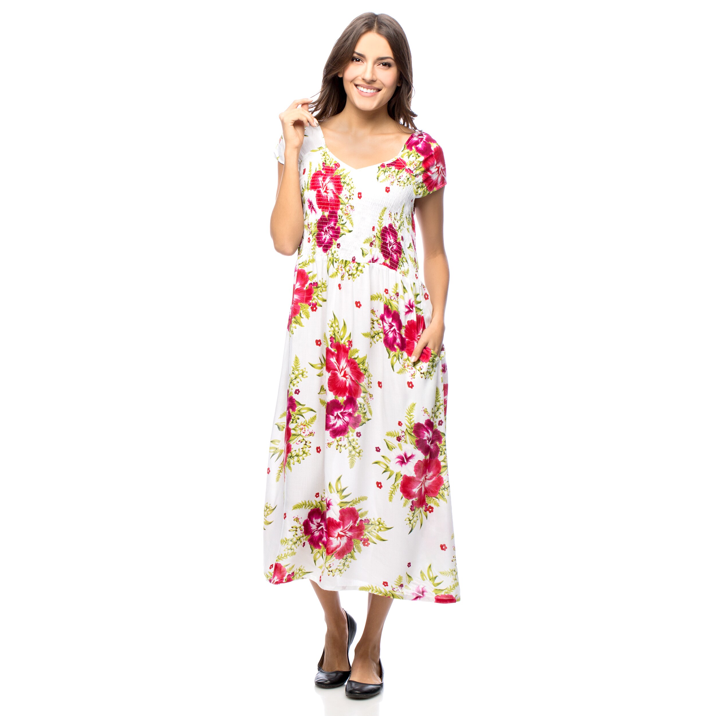 Shop La Cera Women's Smocked Bodice Sleeveless Sundress - Free Shipping ...
