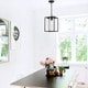 preview thumbnail 3 of 6, La Pedriza Antique Black Finish Glass Chandelier