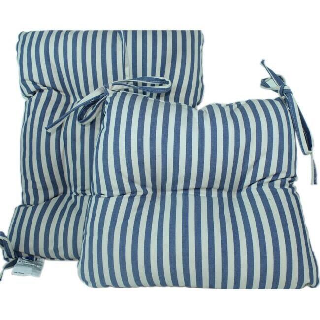 RLF Home Rocker Stripe 2-Piece Rocking Chair Set - Blue