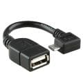 Insten Black 4.5-inch Micro USB OTG to USB 2.0 Cable Adapter for Samsung Galaxy Note Edge/ S6/ Edge/ HTC One M8