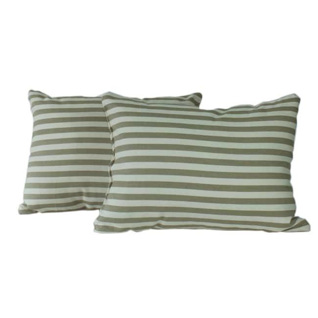 Natural Stripe Throw Pillows (Set of 2)