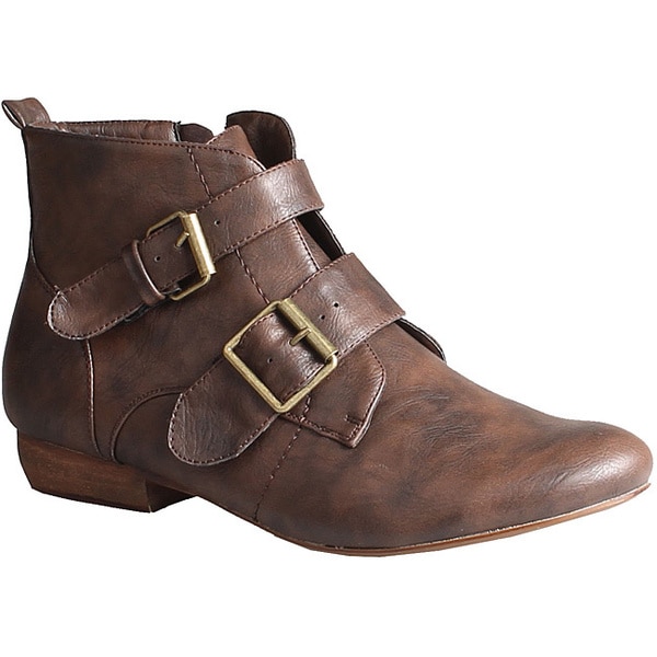 Refresh by Beston Women's 'Kylie' Brown Ankle Booties - Free Shipping ...