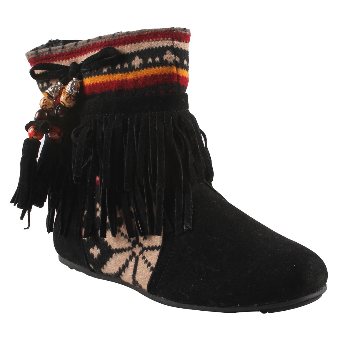 Refresh by Beston Womens Mini 03 Black Fringe Boots Today $50.49 5