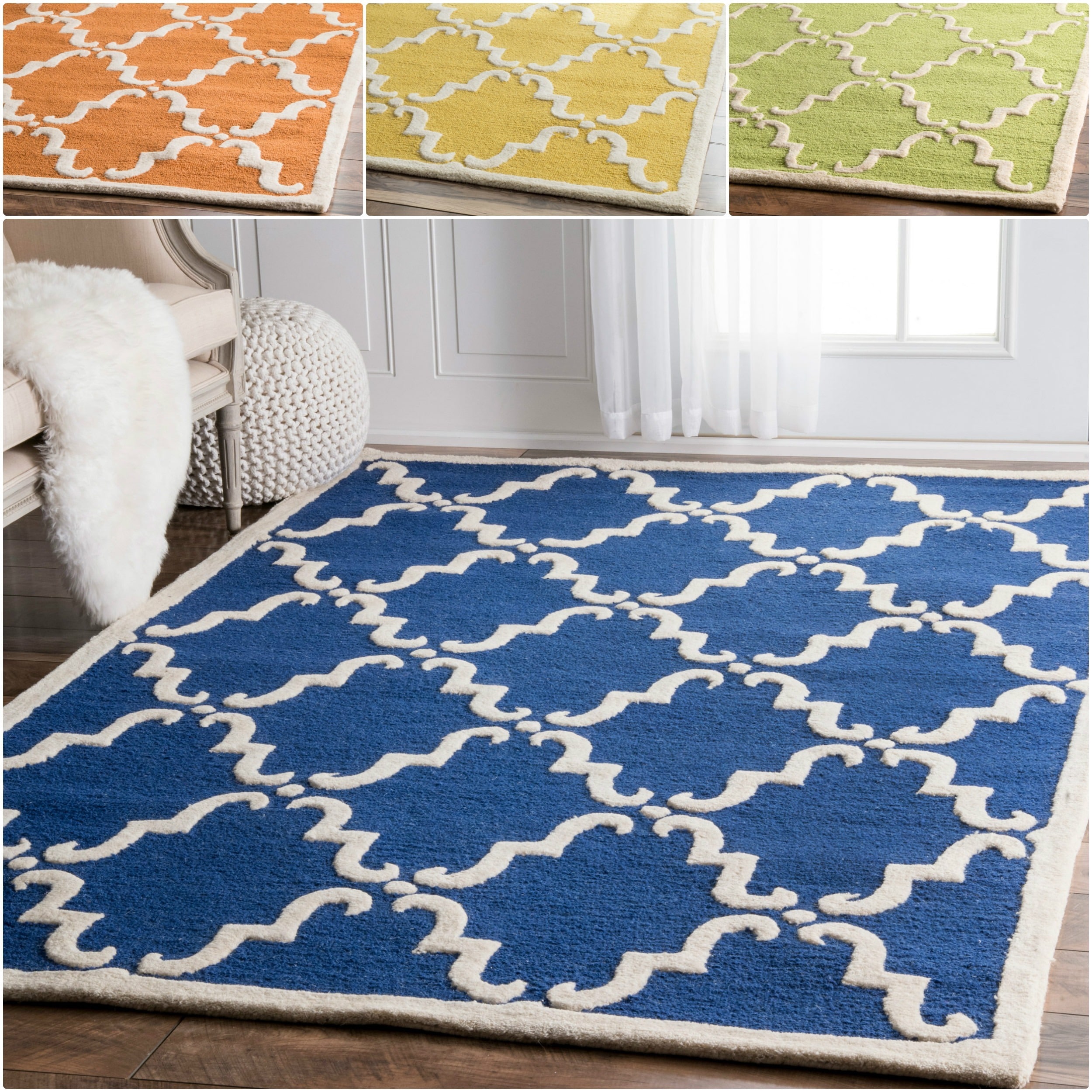 Handmade Luna Marrakesh Trellis Wool Rug (83 X 11)