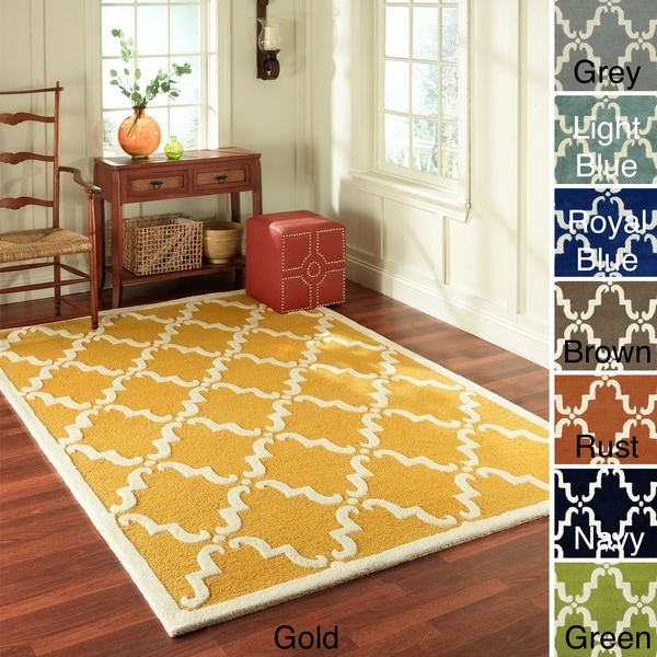 Handmade Luna Marrakesh Trellis Wool Rug (8'3 x 11') Nuloom 7x9   10x14 Rugs