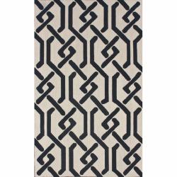 nuLOOM Handmade Marrakesh Trellis Charcoal Wool Rug (5' x 8') Nuloom 5x8   6x9 Rugs