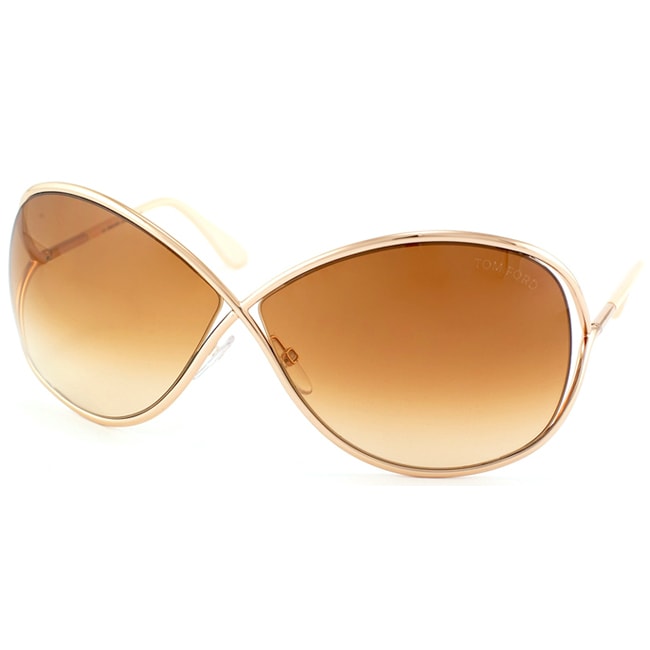 Tom Ford Womens Tf130 Tf0130 Miranda Gold Metal Sunglasses