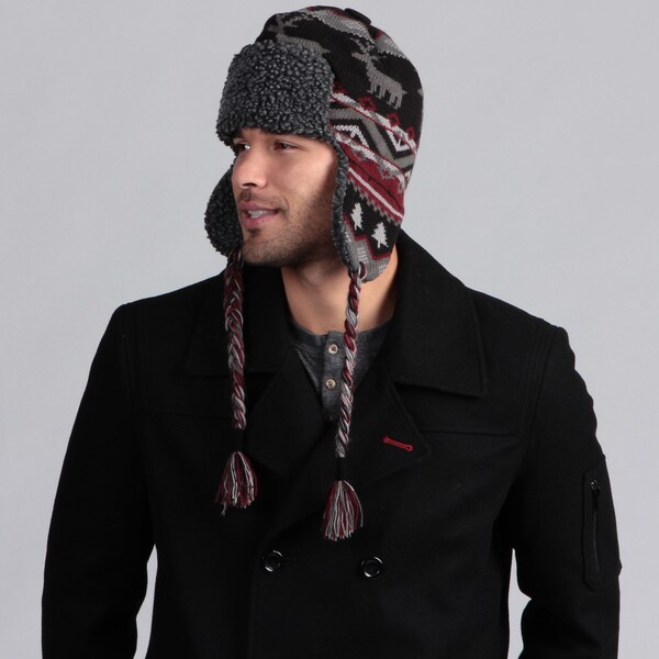 Muk Luks Men's Nordic Knit Trapper Hat