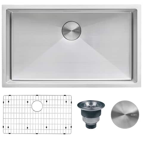 Ruvati 30-inch Undermount 16 Gauge Tight Radius Kitchen Sink Stainless Steel Single Bowl - RVH7300 - 30" x 18"