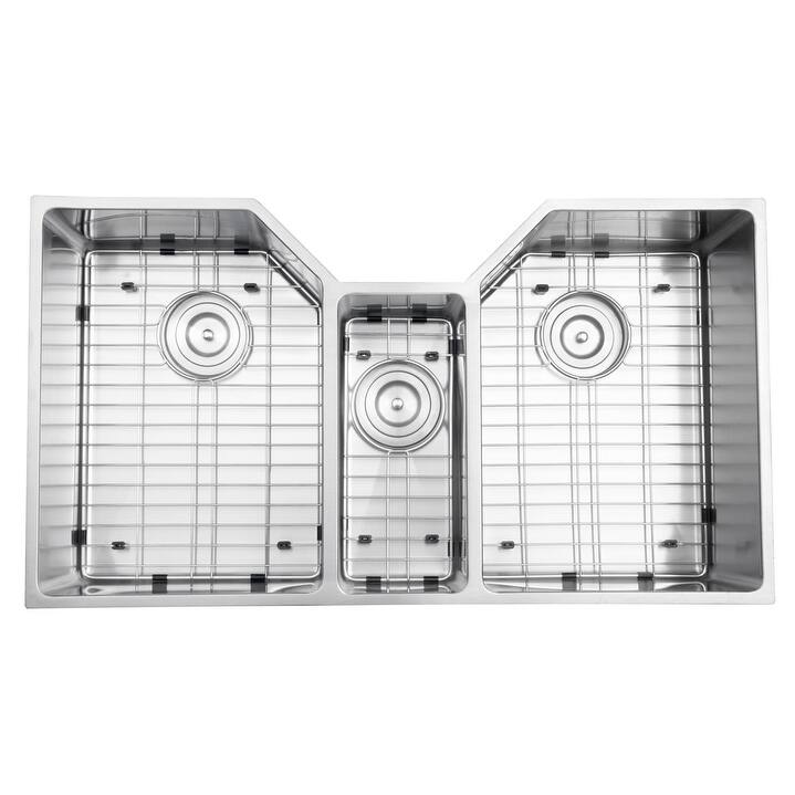 Ruvati 35" Triple Bowl Undermount 16 Gauge Stainless Steel Kitchen Sink - RVH8500 - 35 x 19.625