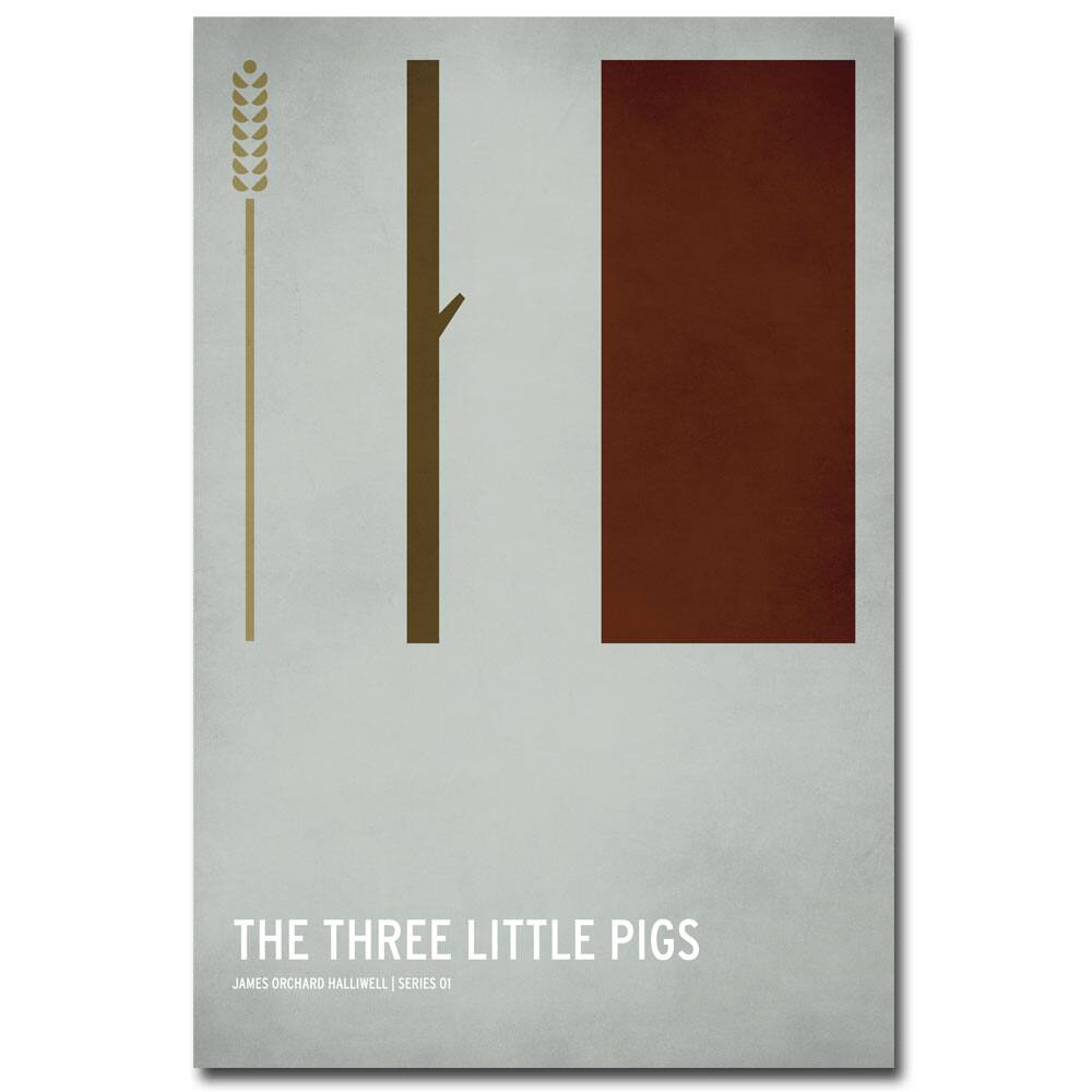 Christian Jackson 'Three Little Pigs' Canvas Art - Multi