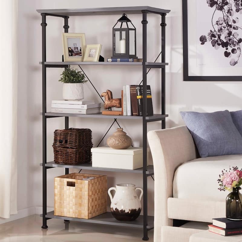 Myra Vintage Industrial Rustic 40-inch Bookcase by iNSPIRE Q Classic