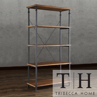 TRIBECCA HOME Myra Vintage Industrial Modern Rustic 40 inch Bookcase Tribecca Home Media/Bookshelves